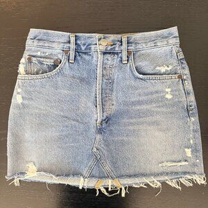 Agolde Quinn High Rise Mini Denim Skirt in Swapmeet SIZE 26